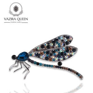 VQ Rhinestones Dragonfly Brooch